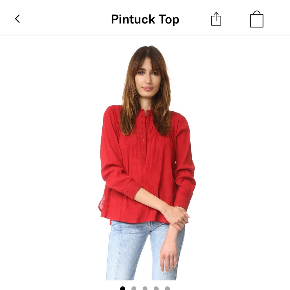 THE GREAT pintuck top